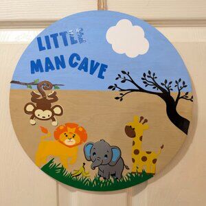 Little Boys Nursery Wall Decor, Little Man Cave Sign, Nursery Decor, Boy Nursery